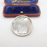 Victorian Aesthetic Sterling Silver Swallow Sweetheart Brooch Antique c1860