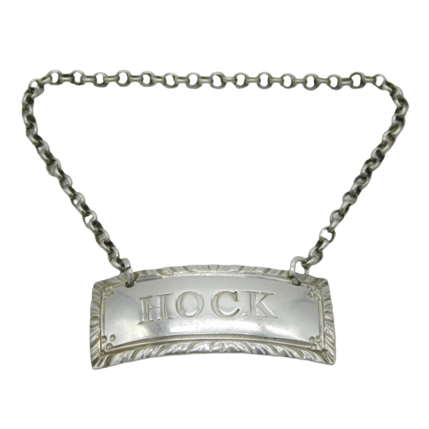 Hester Bateman Hock Decanter Label
