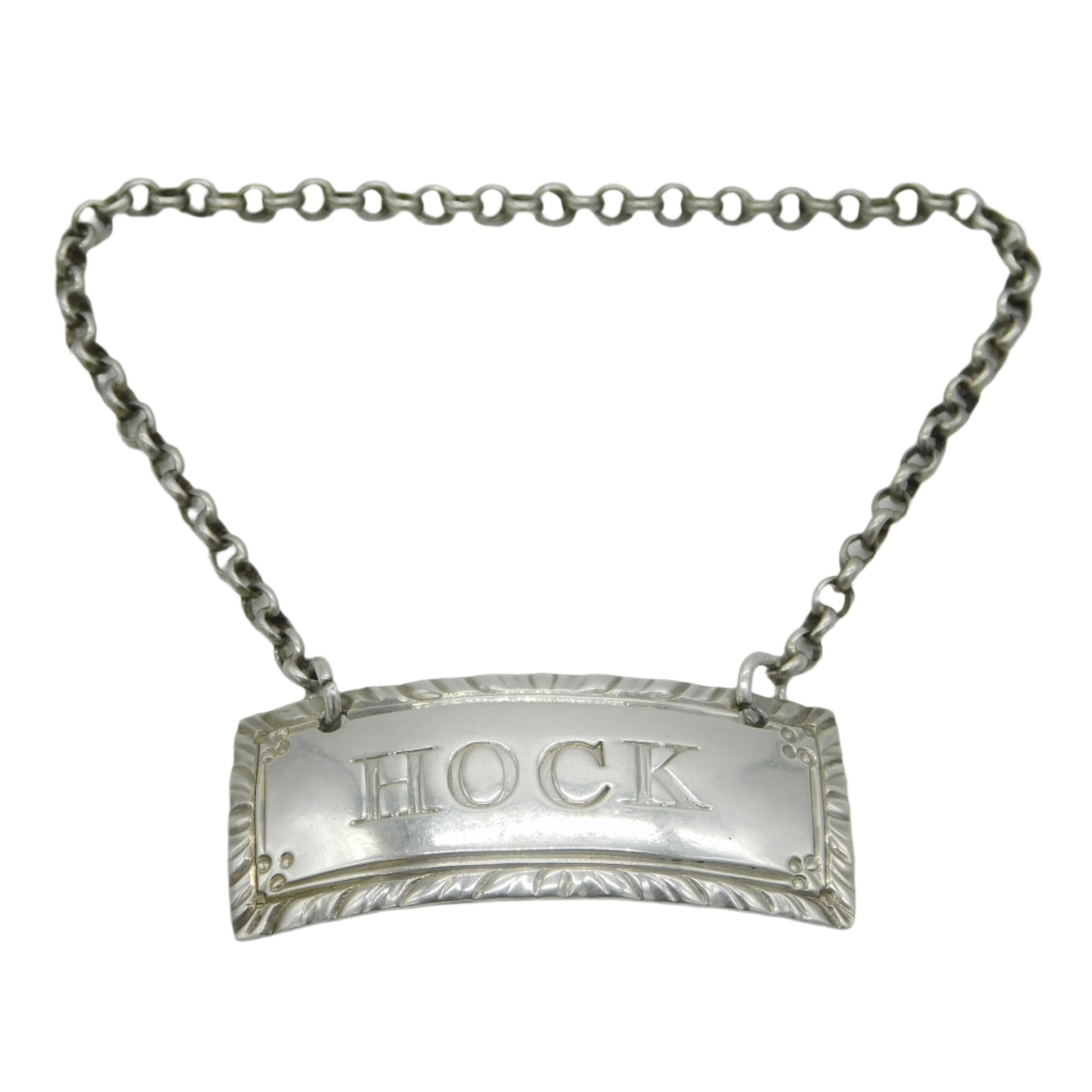 Hester Bateman Hock Decanter Label