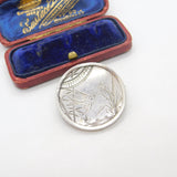 Victorian Aesthetic Sterling Silver Swallow Sweetheart Brooch Antique c1860