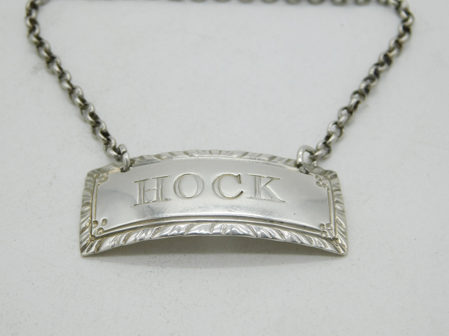 George III Sterling Silver Hock Decanter Label Antique c1770 Hester Bateman