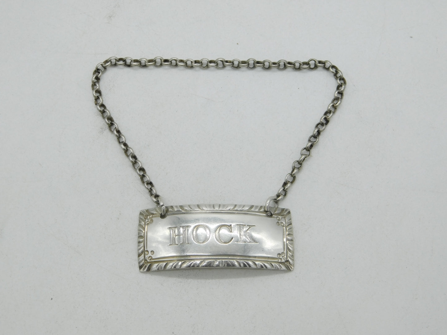 George III Sterling Silver Hock Decanter Label Antique c1770 Hester Bateman