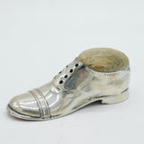 Edwardian Sterling Silver Shoe Form Novelty Pin Cushion Antique 1909 Chester