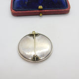 Victorian Aesthetic Sterling Silver Swallow Sweetheart Brooch Antique c1860