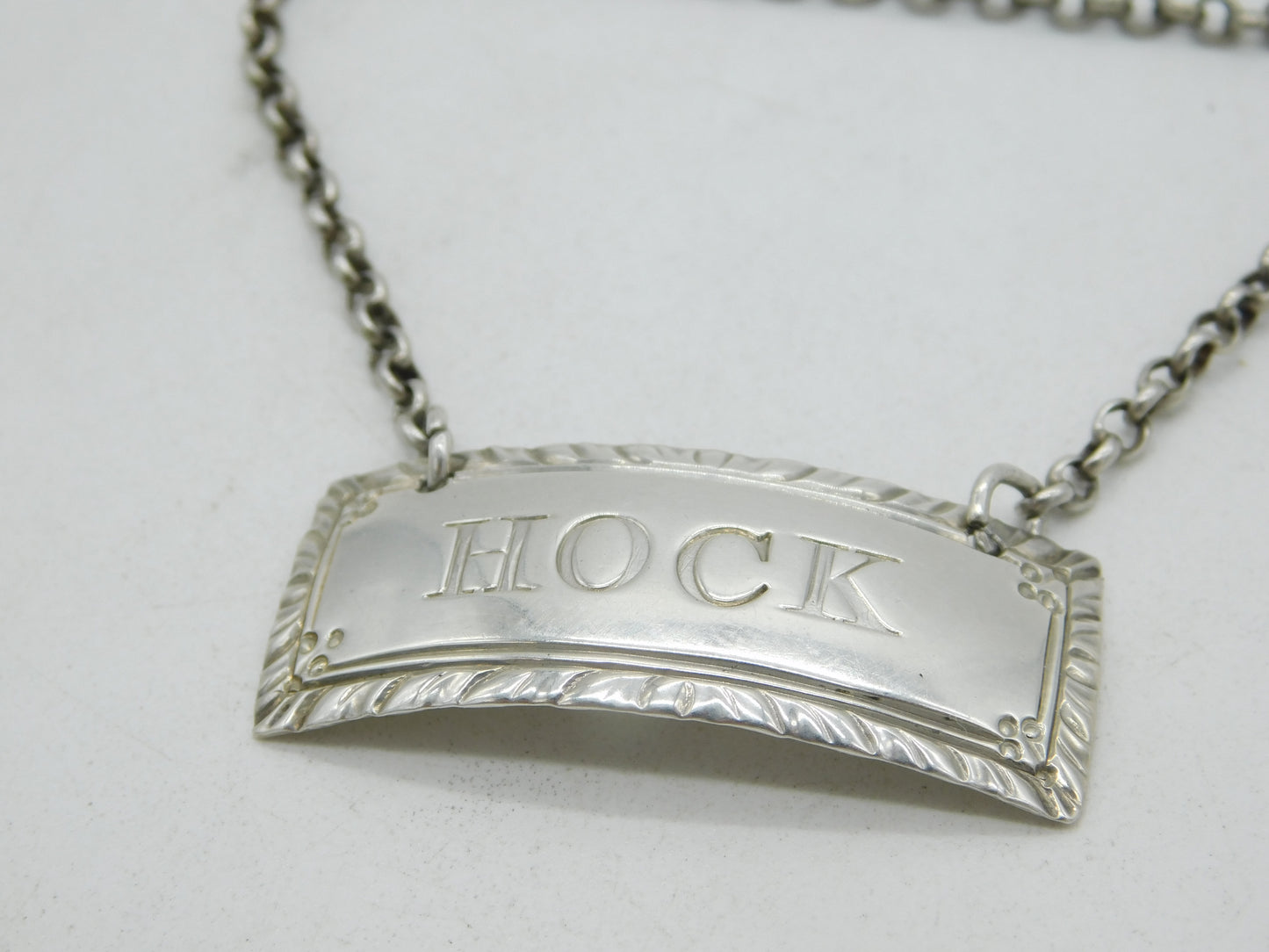 George III Sterling Silver Hock Decanter Label Antique c1770 Hester Bateman
