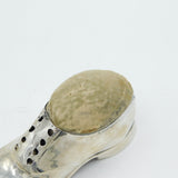 Edwardian Sterling Silver Shoe Form Novelty Pin Cushion Antique 1909 Chester
