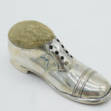 Edwardian Sterling Silver Shoe Form Novelty Pin Cushion Antique 1909 Chester