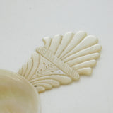 George III Carved Floral Pattern Mother of Pearl Tea Caddy Spoon Antique c1820