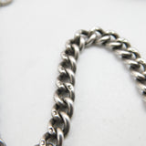 Victorian Sterling Silver Double Albert Watch Chain 1899 Birmingham Antique