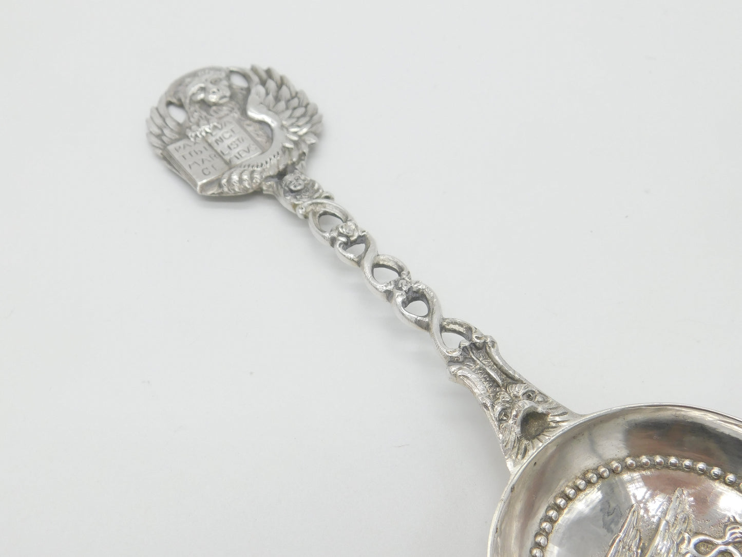 Victorian Italian Sterling Silver Liberation Spoon Lion of Venice Antique c1880