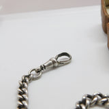 Victorian Sterling Silver Double Albert Watch Chain 1899 Birmingham Antique