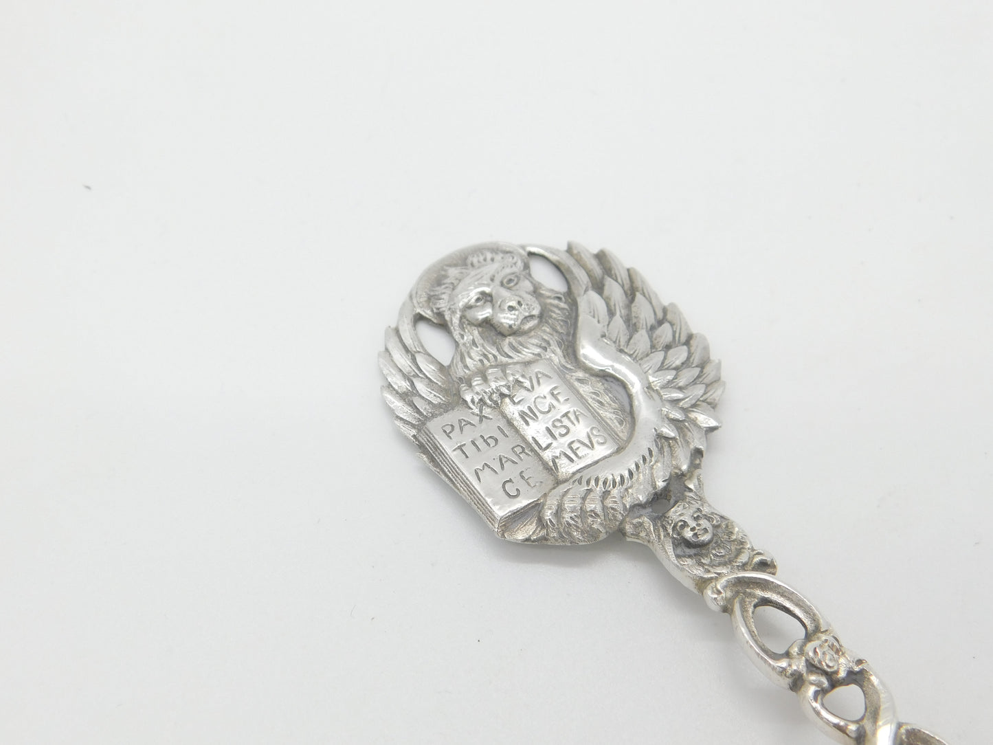 Victorian Italian Sterling Silver Liberation Spoon Lion of Venice Antique c1880