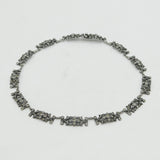 George III Sterling Silver & Paste Set Floral Collar Necklace Antique c1820