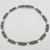 George III Sterling Silver & Paste Set Floral Collar Necklace Antique c1820