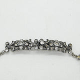 George III Sterling Silver & Paste Set Floral Collar Necklace Antique c1820