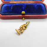 9ct Yellow Gold Aquarius Zodiac Charm or Pendant 1981 Birmingham Vintage