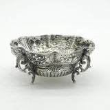 Victorian Sterling Silver Floral Pattern Sugar Bowl Antique 1890 London