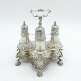George III Sterling Silver Warwick Cruet Set Antique 1767 London William Tuite
