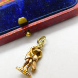 9ct Yellow Gold Aquarius Zodiac Charm or Pendant 1981 Birmingham Vintage