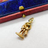 9ct Yellow Gold Aquarius Zodiac Charm or Pendant 1981 Birmingham Vintage