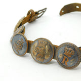 Victorian Regimental & Livery Buttons Dog or Goat Collar Antique c1880
