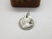 Queen Anne Sterling Silver Maundy Two Pence Coin Charm 1710 Antique