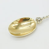 Victorian Sterling Silver Gilt King Terminal Serving Spoon 1890 London Antique