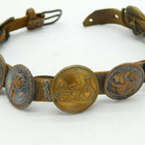 Victorian Regimental & Livery Buttons Dog or Goat Collar Antique c1880