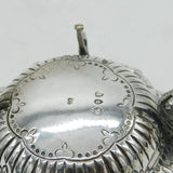 Victorian Sterling Silver Floral Pattern Sugar Bowl Antique 1890 London
