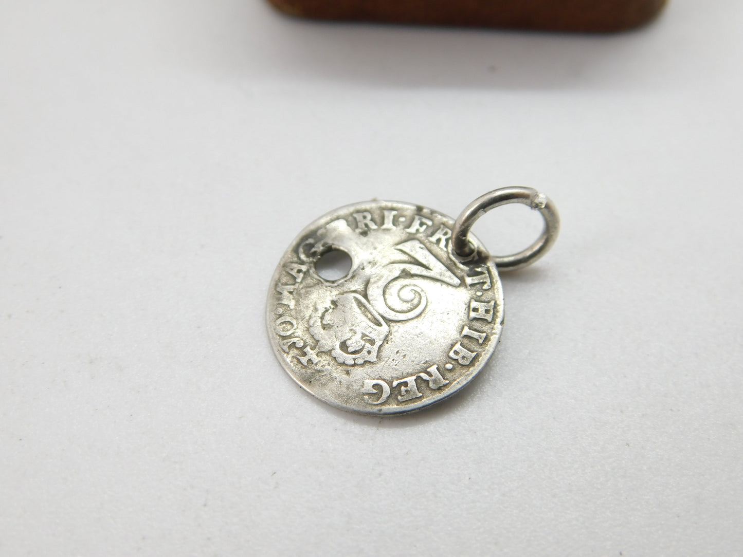 Queen Anne Sterling Silver Maundy Two Pence Coin Charm 1710 Antique