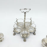 George III Sterling Silver Warwick Cruet Set Antique 1767 London William Tuite