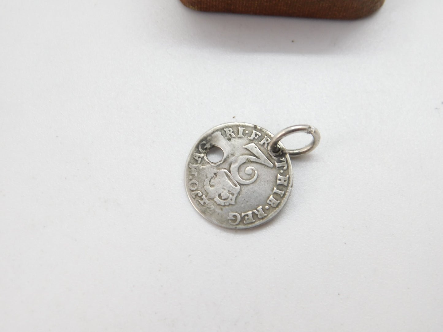 Queen Anne Sterling Silver Maundy Two Pence Coin Charm 1710 Antique