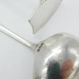 Sterling Silver Novelty Rabbit & Puppy Dog Baby Pusher & Feeder Spoon Set 1948