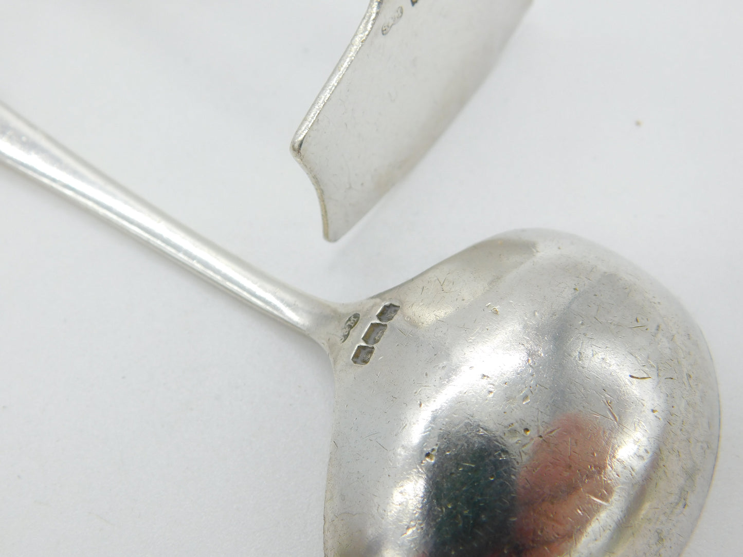 Sterling Silver Novelty Rabbit & Puppy Dog Baby Pusher & Feeder Spoon Set 1948