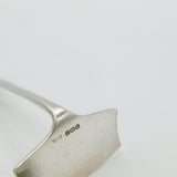 Sterling Silver Novelty Rabbit & Puppy Dog Baby Pusher & Feeder Spoon Set 1948