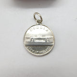 Victorian Sterling Silver Bank of Ireland Dublin Charm Pendant 1887 Antique