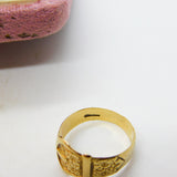 9ct Yellow Gold Victorian Style Buckle Sweetheart Ring 1984 Birmingham Vintage