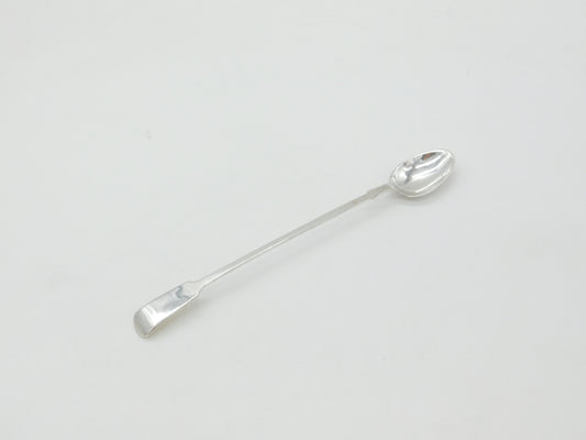 Sterling Silver Long Handle Fiddle Pattern Cocktail Mixing Spoon 1927 London