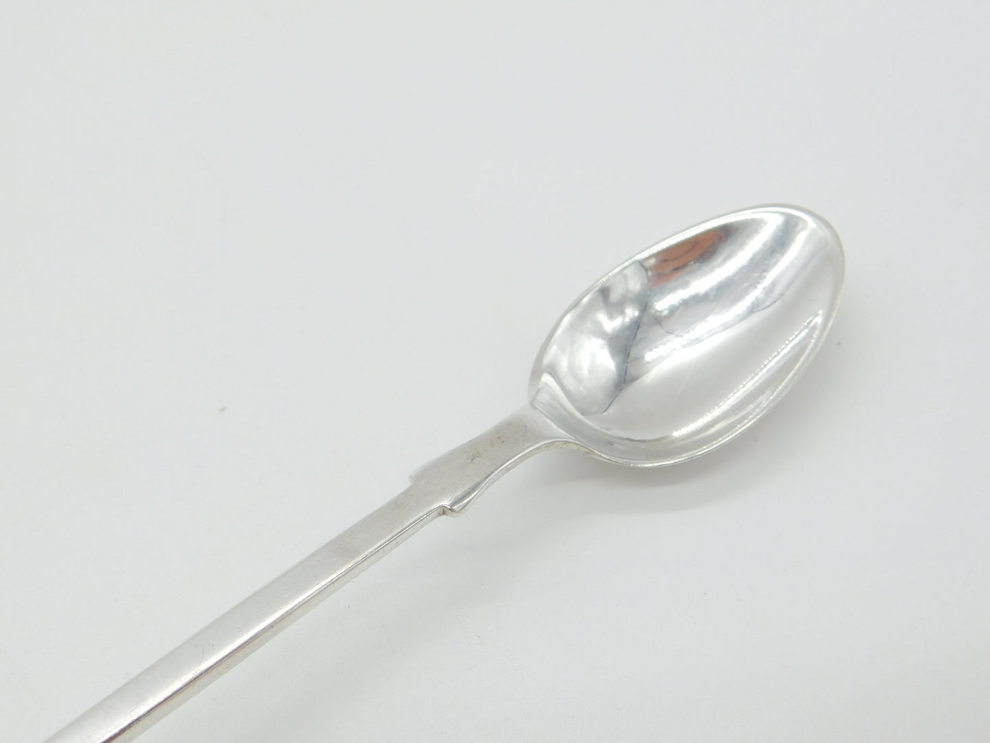 Sterling Silver Long Handle Fiddle Pattern Cocktail Mixing Spoon 1927 London