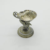 Victorian Continental 800 Silver Gilded Swan Pedestal Salt Cellar c1860 Antique