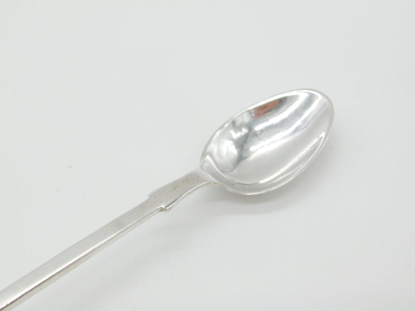 Sterling Silver Long Handle Fiddle Pattern Cocktail Mixing Spoon 1927 London