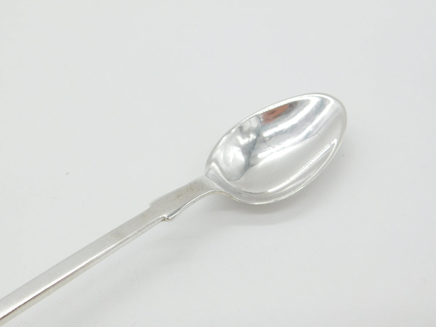 Sterling Silver Long Handle Fiddle Pattern Cocktail Mixing Spoon 1927 London