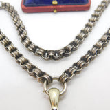 Victorian Sterling Silver Collar Locket Necklace Aesthetic Movement c1860