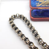 Victorian Sterling Silver Collar Locket Necklace Aesthetic Movement c1860