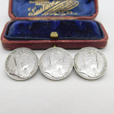 Edwardian Canadian Sterling Silver 10 Cents Coin Brooch Antique 1903