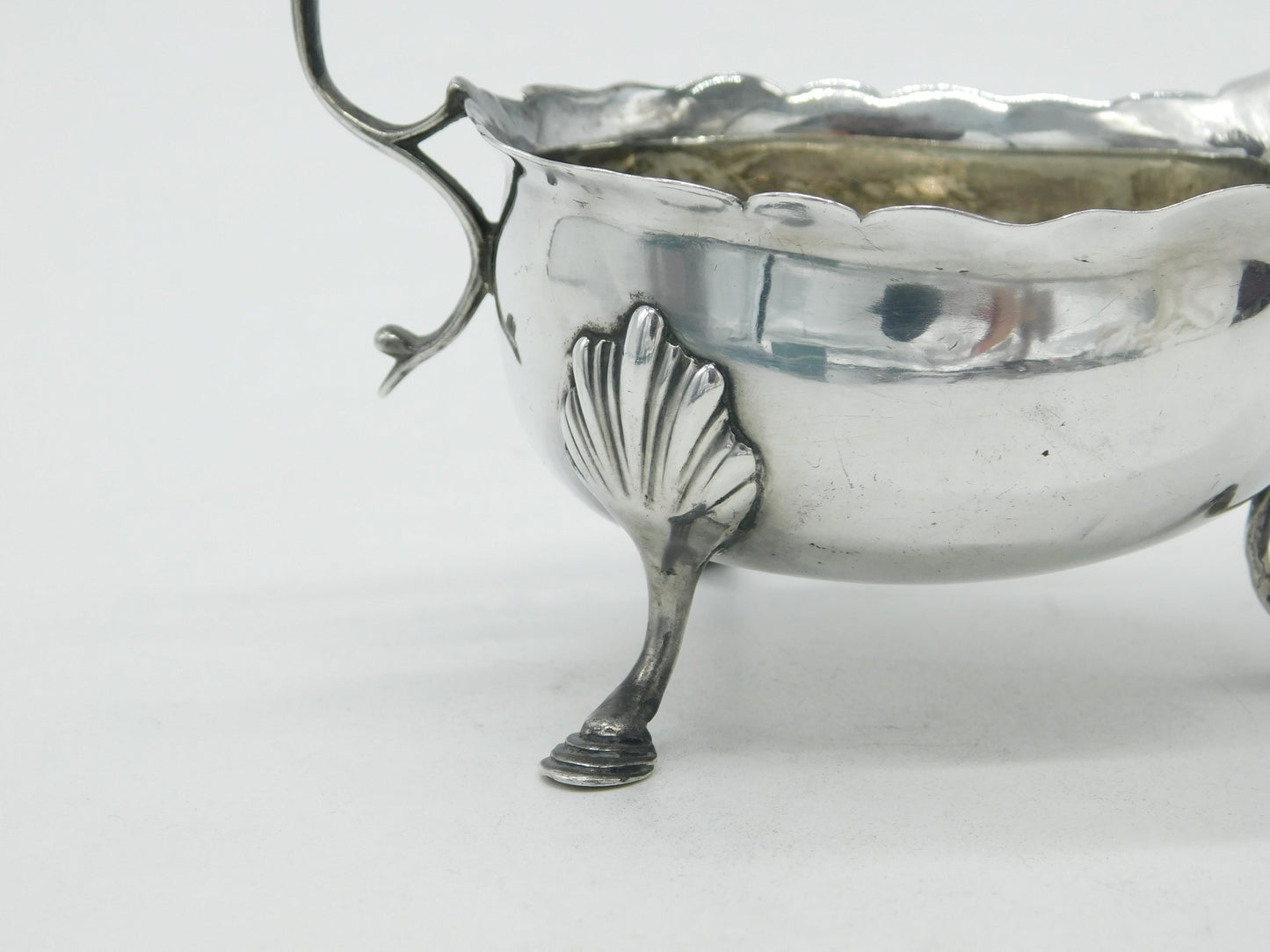 George III Sterling Silver Scroll Handle Sauce Boat Antique 1807 London