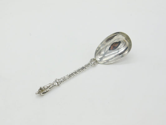 Victorian Sterling Silver Apostle Terminal Serving Spoon 1894 Sheffield