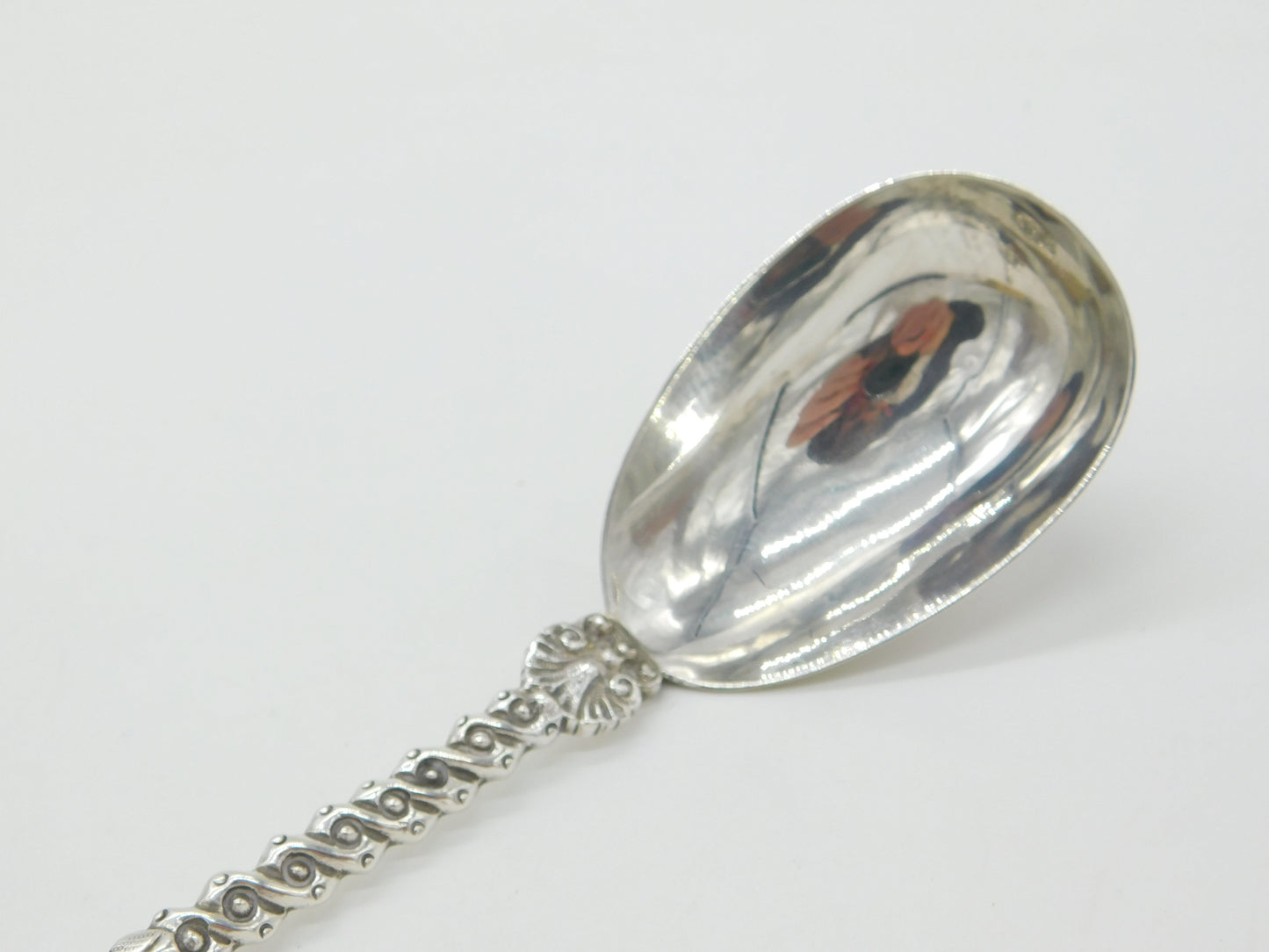 Victorian Sterling Silver Apostle Terminal Serving Spoon 1894 Sheffield