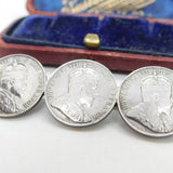 Edwardian Canadian Sterling Silver 10 Cents Coin Brooch Antique 1903