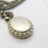 Victorian Sterling Silver Collar Locket Necklace Aesthetic Movement c1860